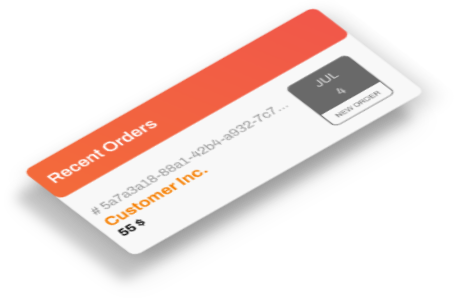 Recent orders for quick access